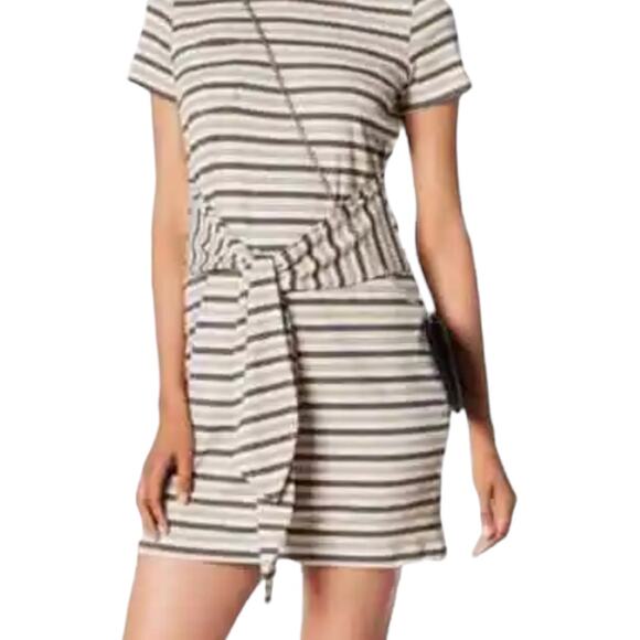 Rebecca Minkoff Stripe Mary Pullover Jersey Mini Dress with Tie Waist Small - Picture 4 of 9